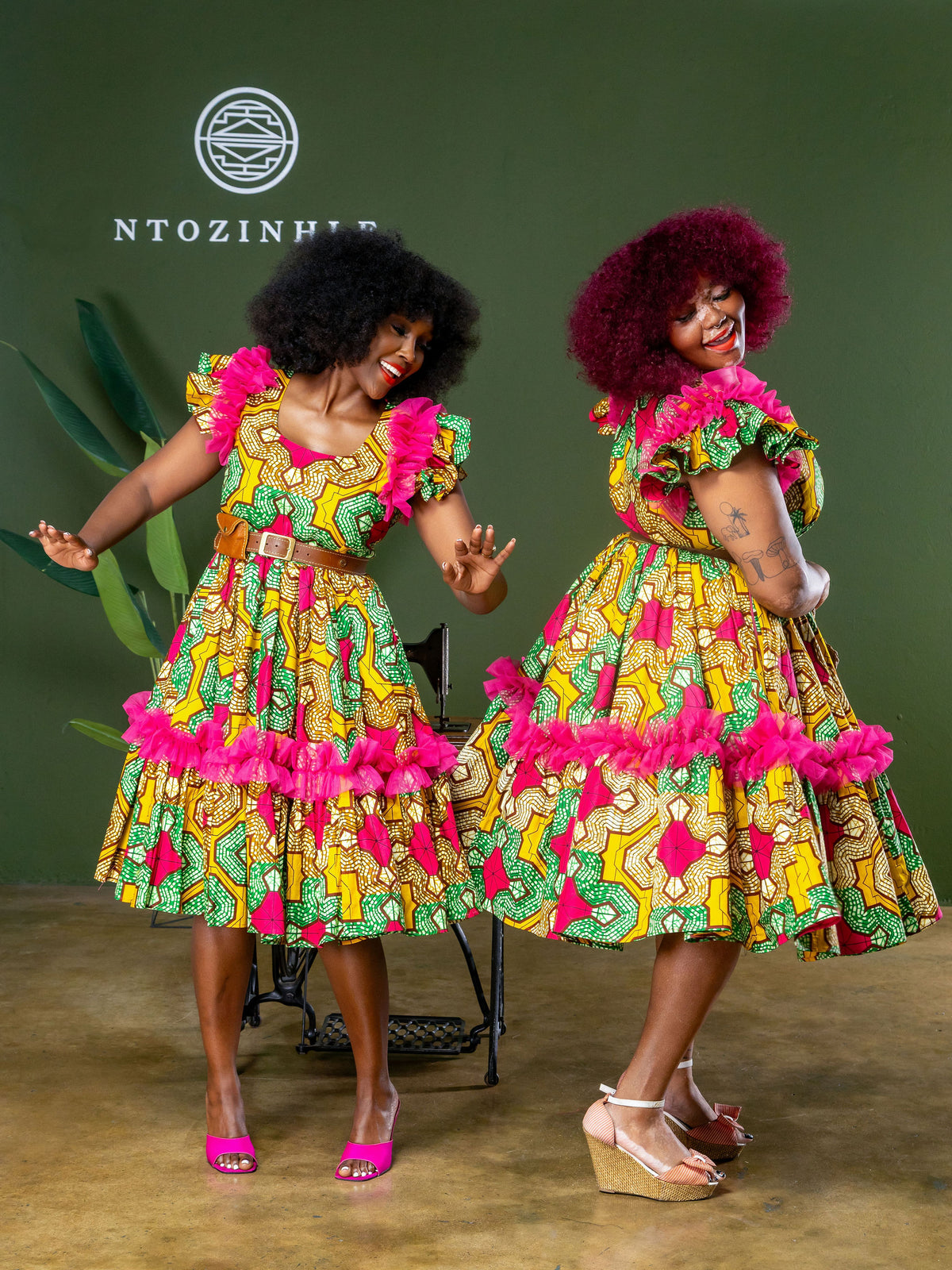 Pink African Print Dress