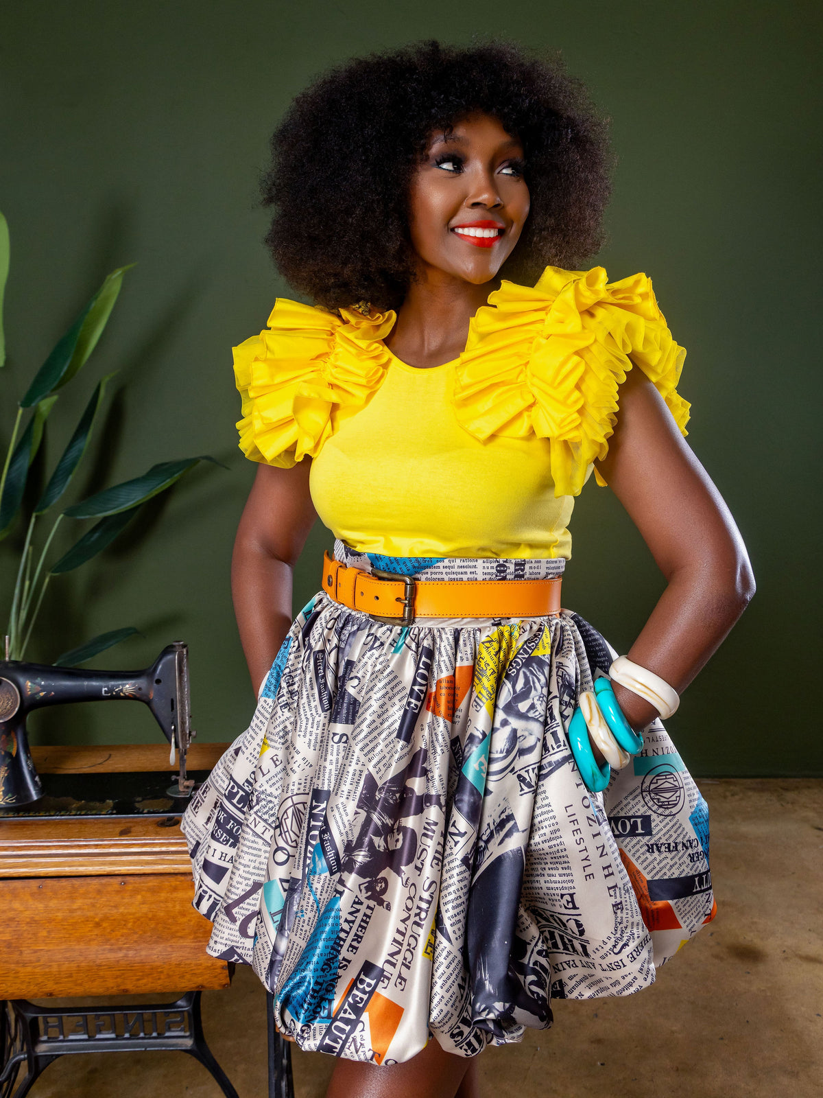 Zanyiwe Bubble Mini Skirt