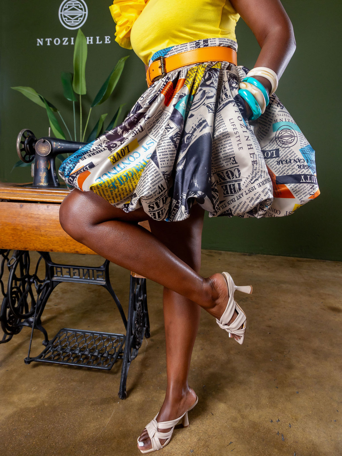 Zanyiwe Bubble Mini Skirt