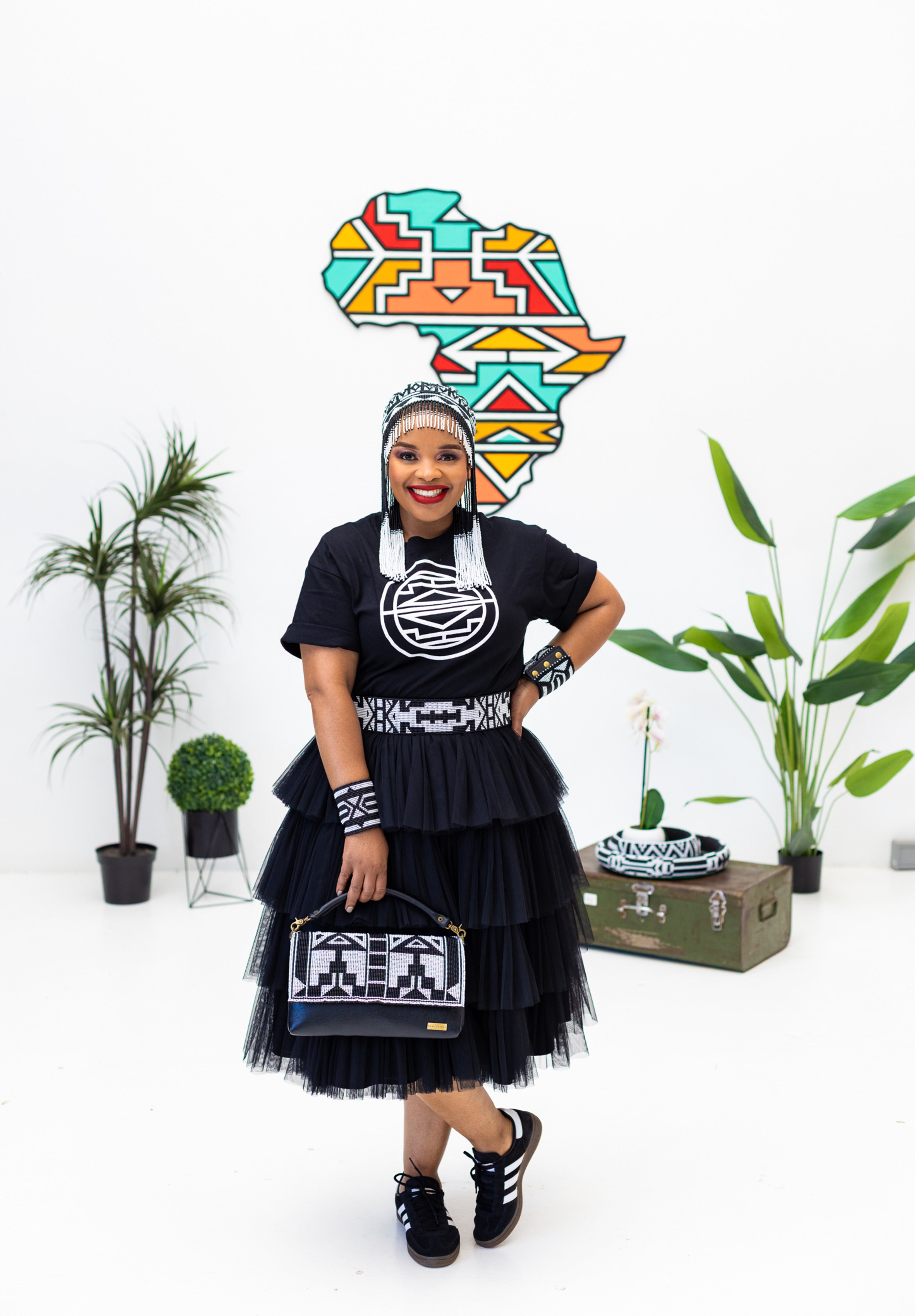 Nkosazana Black n White Ndebele Belt