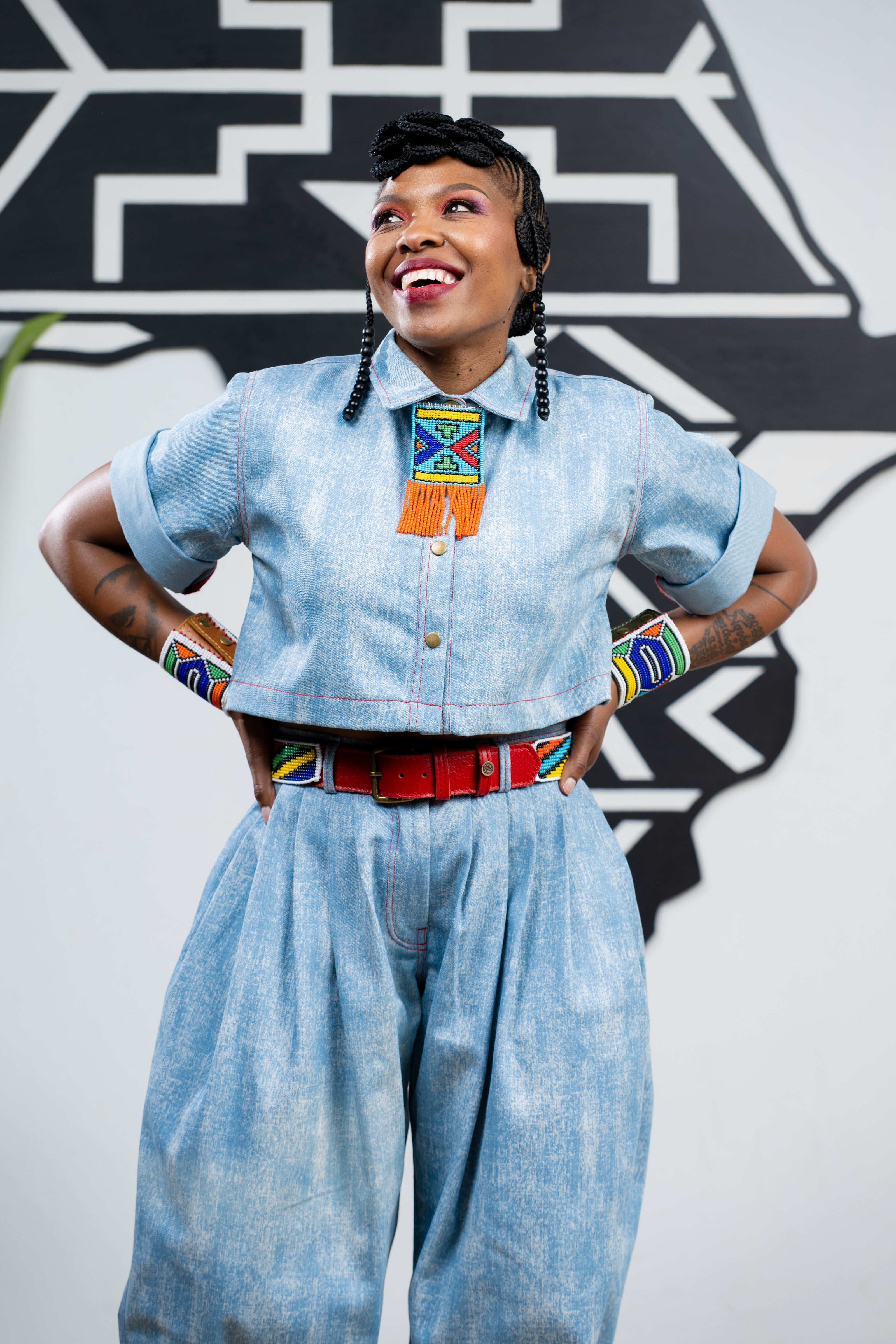 Naledi Denim Crop Shirt