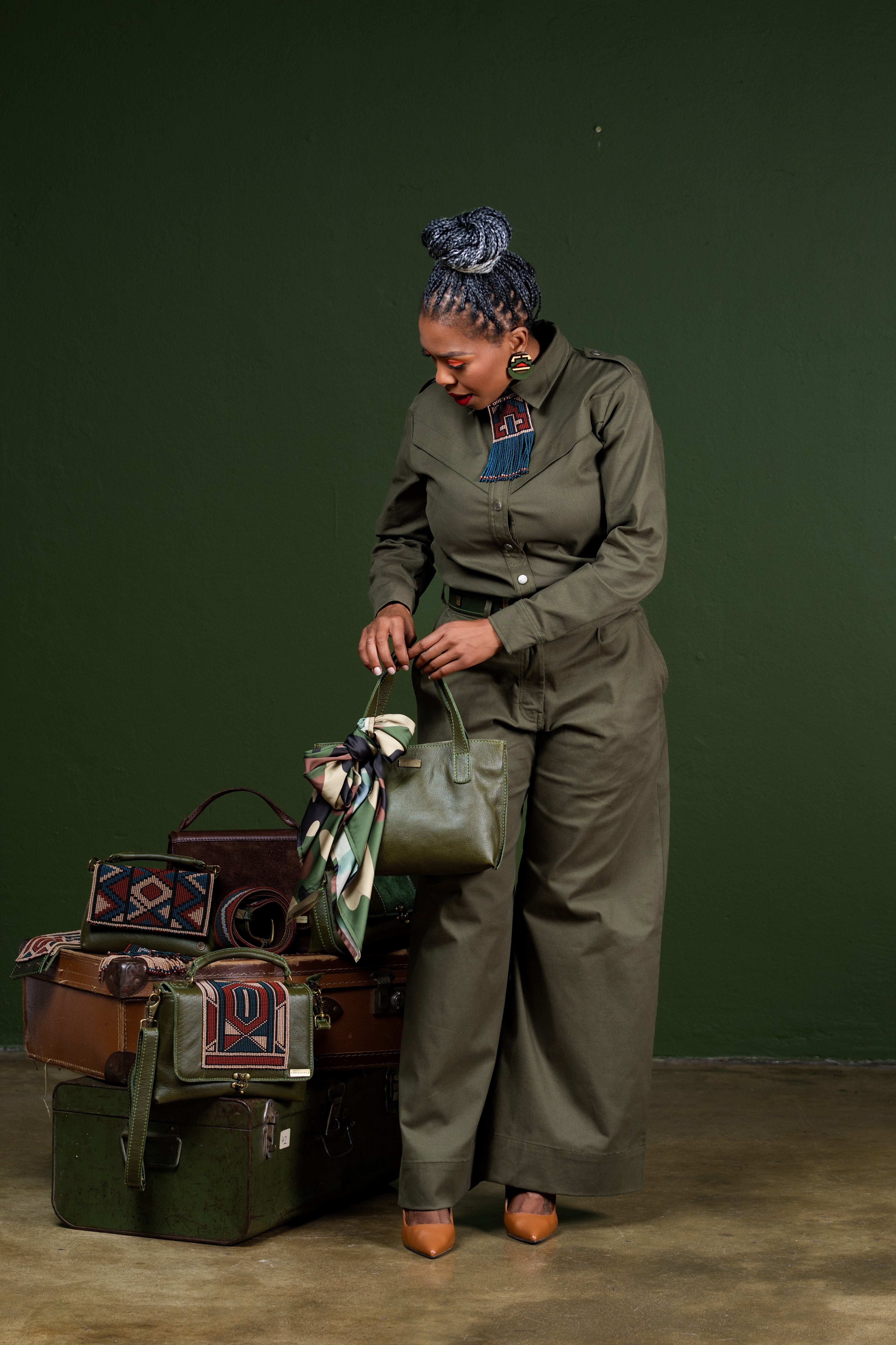 Military Green Tote Bag