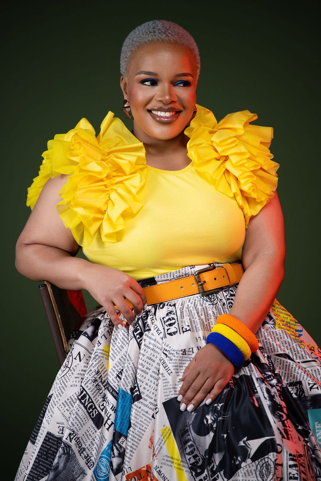 Ntsako Yellow Body Fitted Top