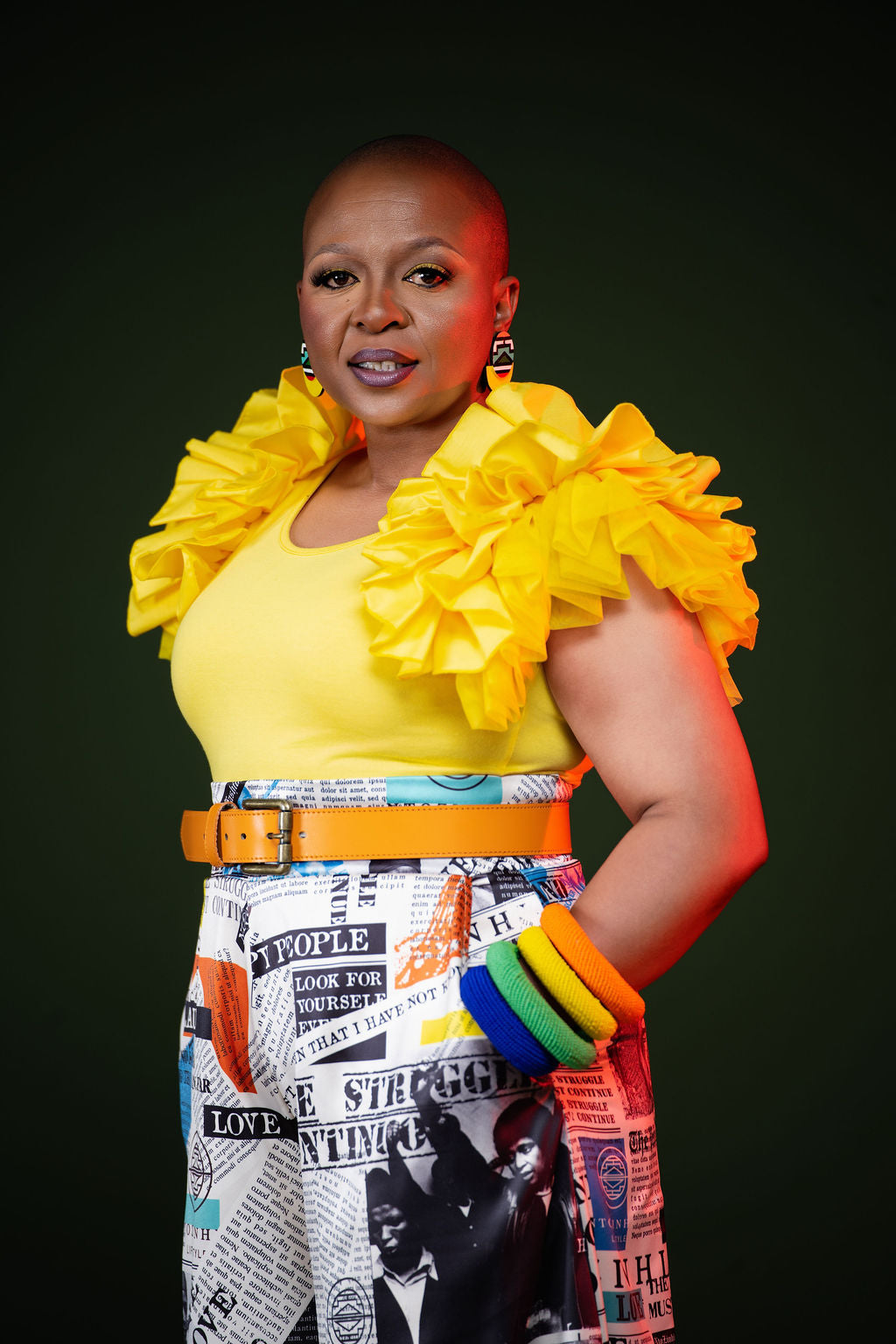 Ntsako Yellow Body Fitted Top