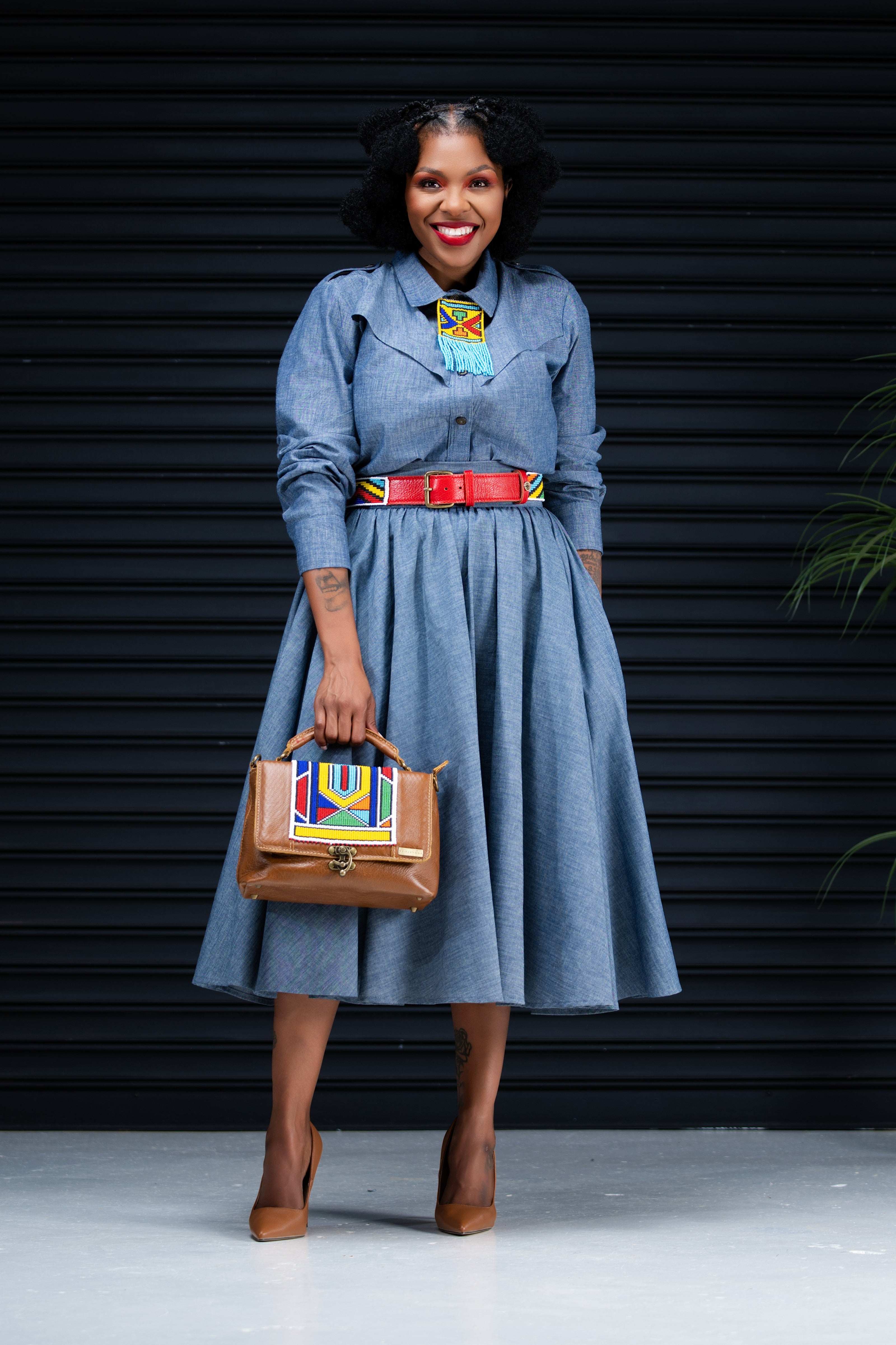 Denim Linen Skirt
