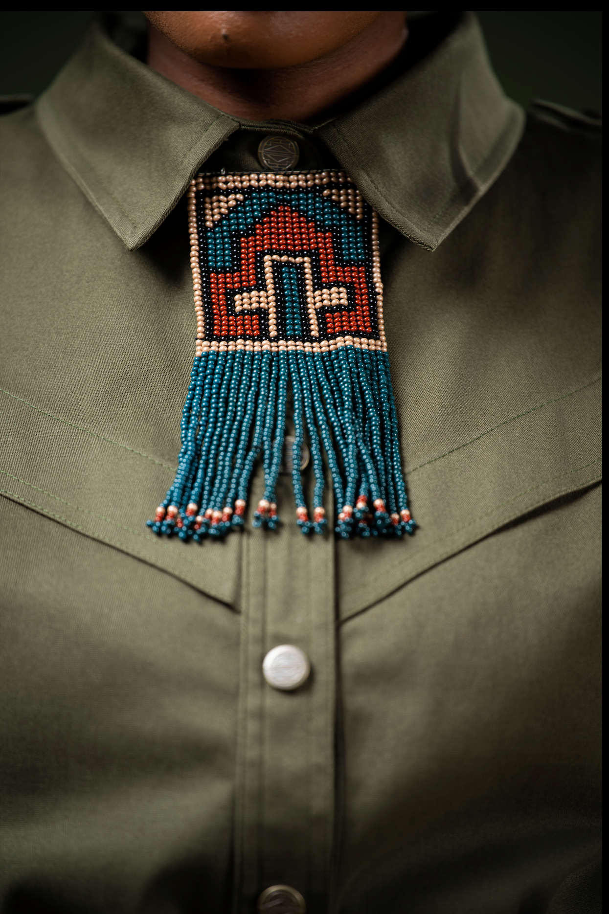 Military Beaded Pin