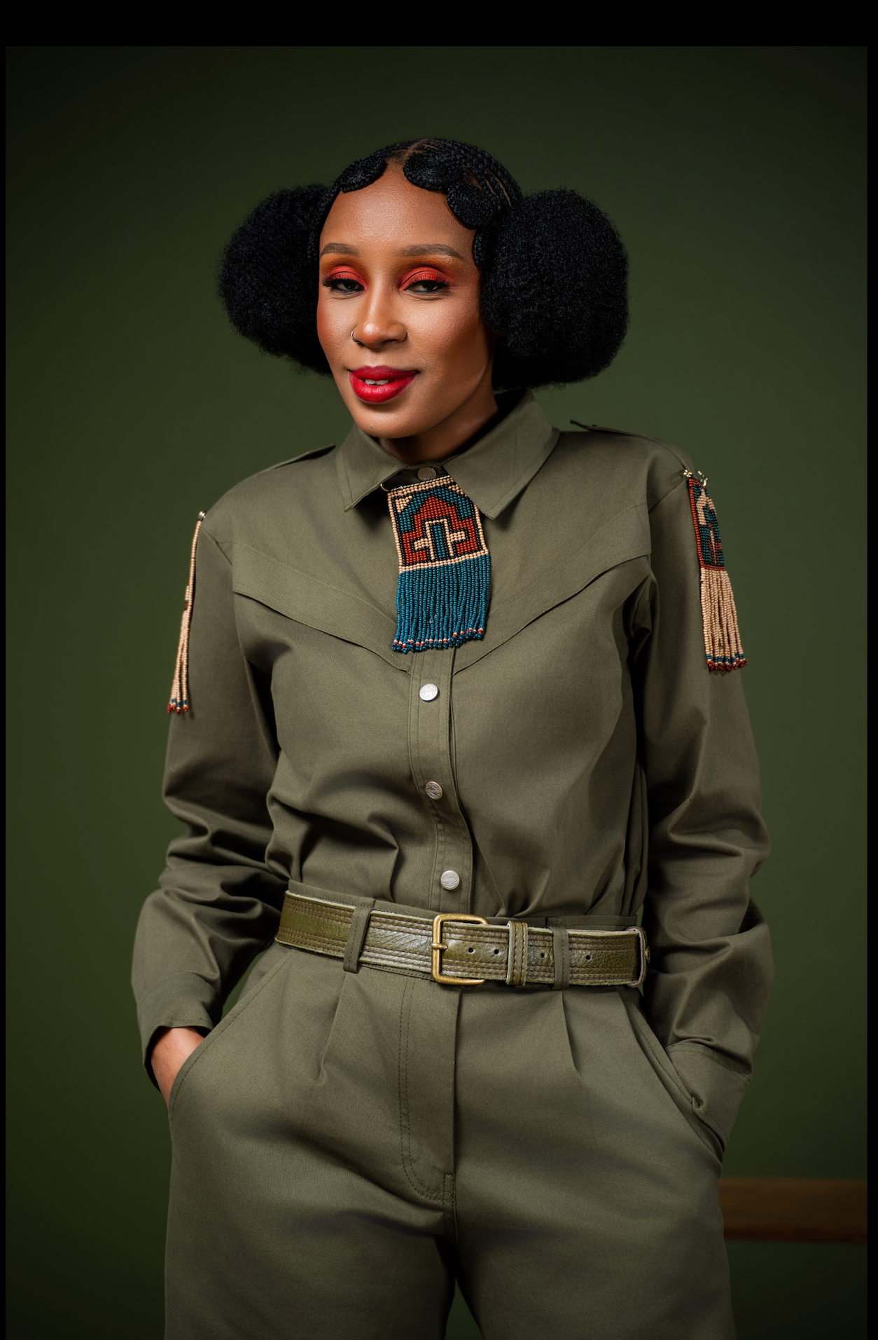 Grace Military Green Long Sleeve Shirt