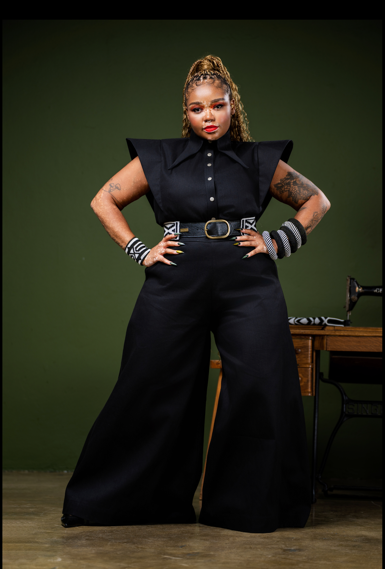 The Black Super Wide Leg Pants