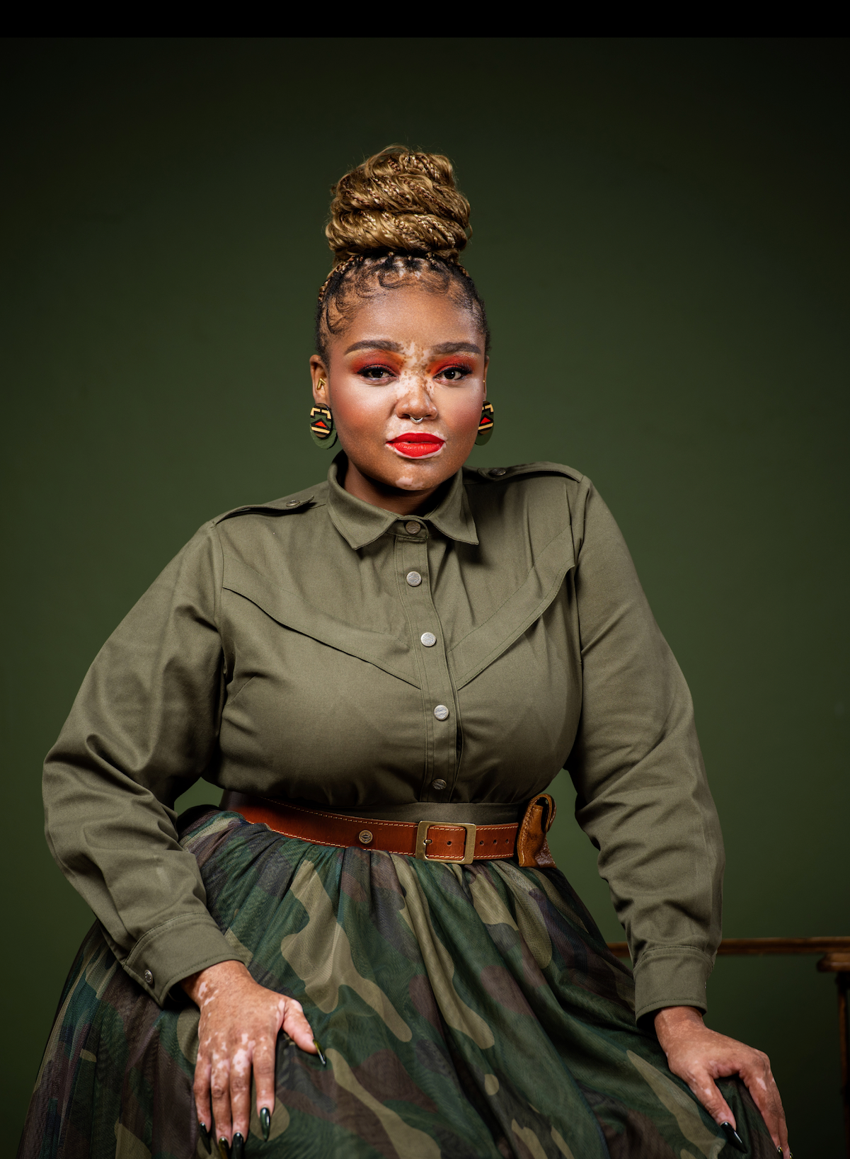 Grace Military Green Long Sleeve Shirt