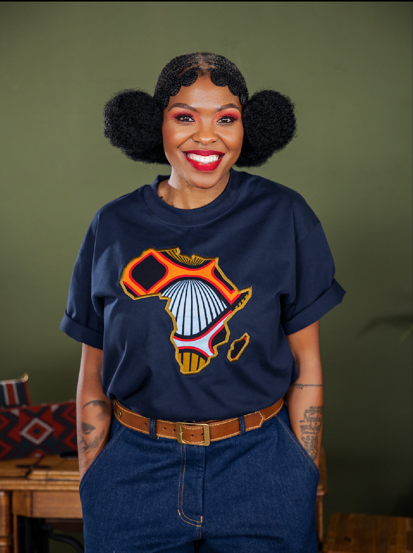 Olwethu Africa Navy T-Shirt
