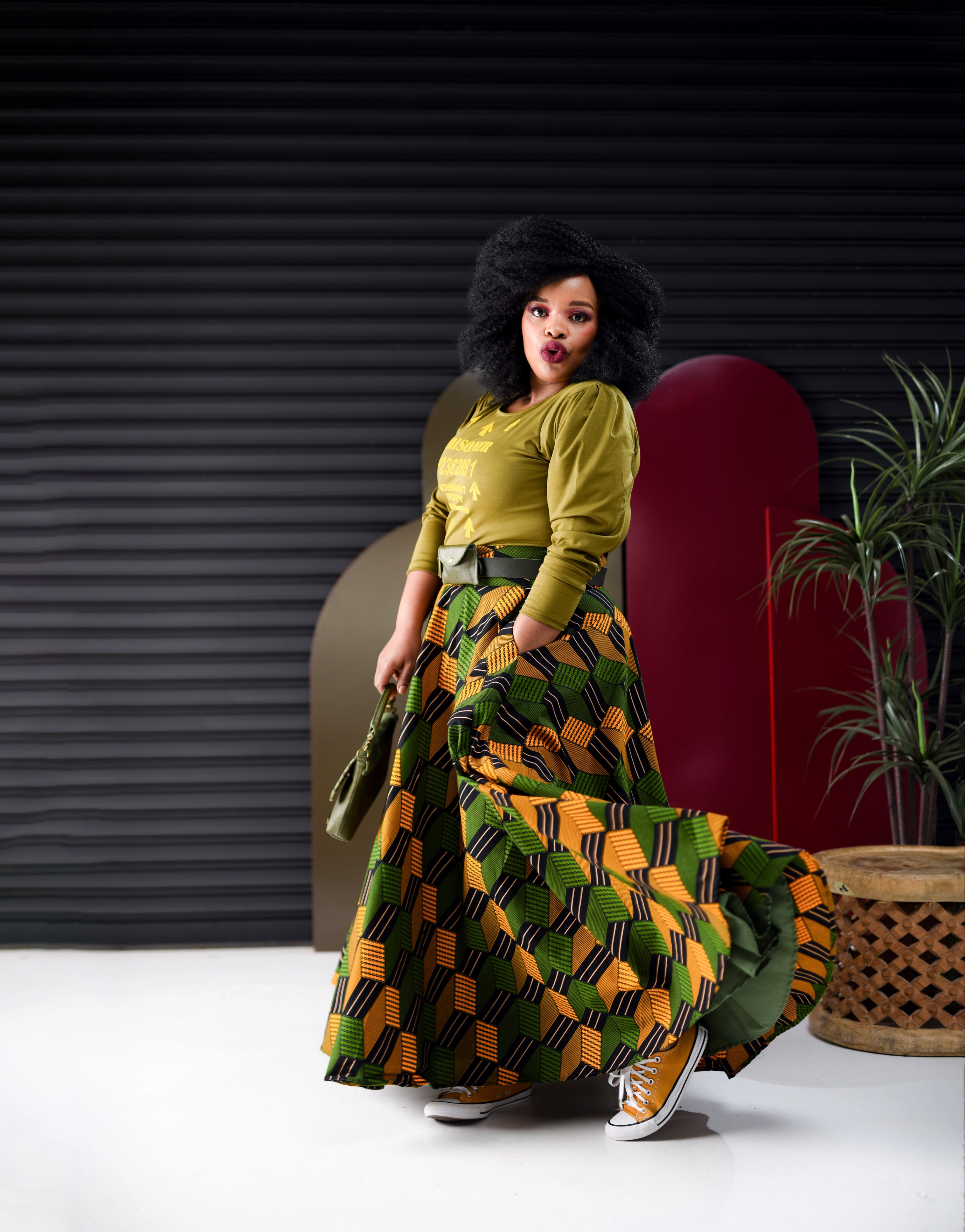 Nomzamo Maxi Print Skirt