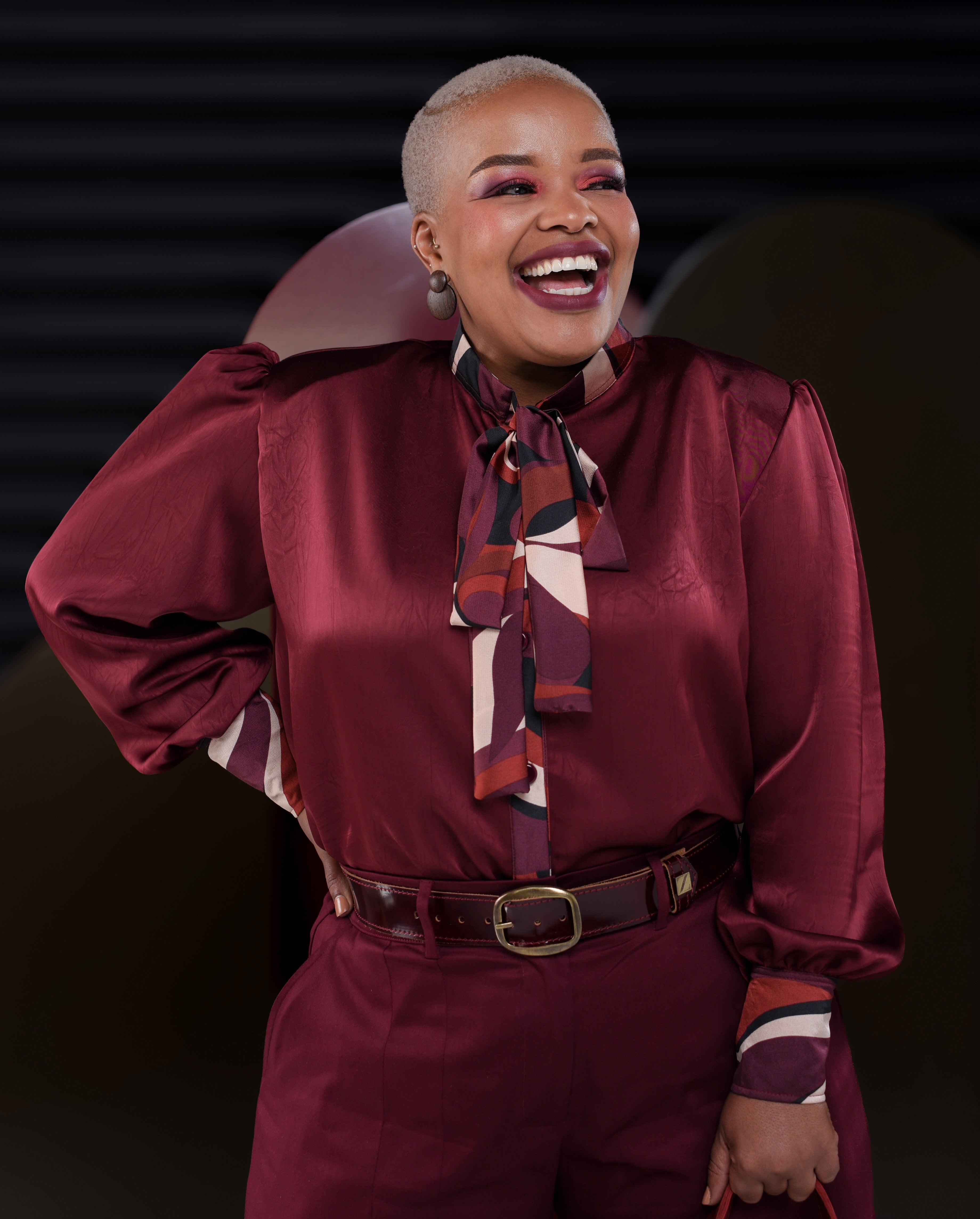Burgundy Bow-Up Shirt