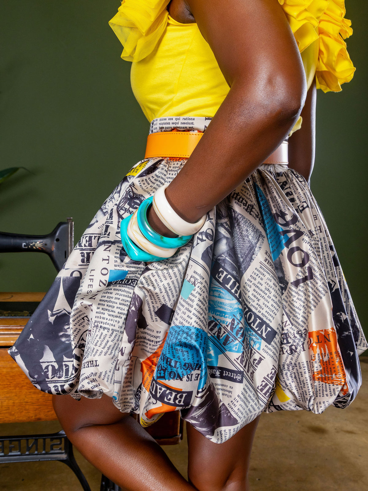 Zanyiwe Bubble Mini Skirt