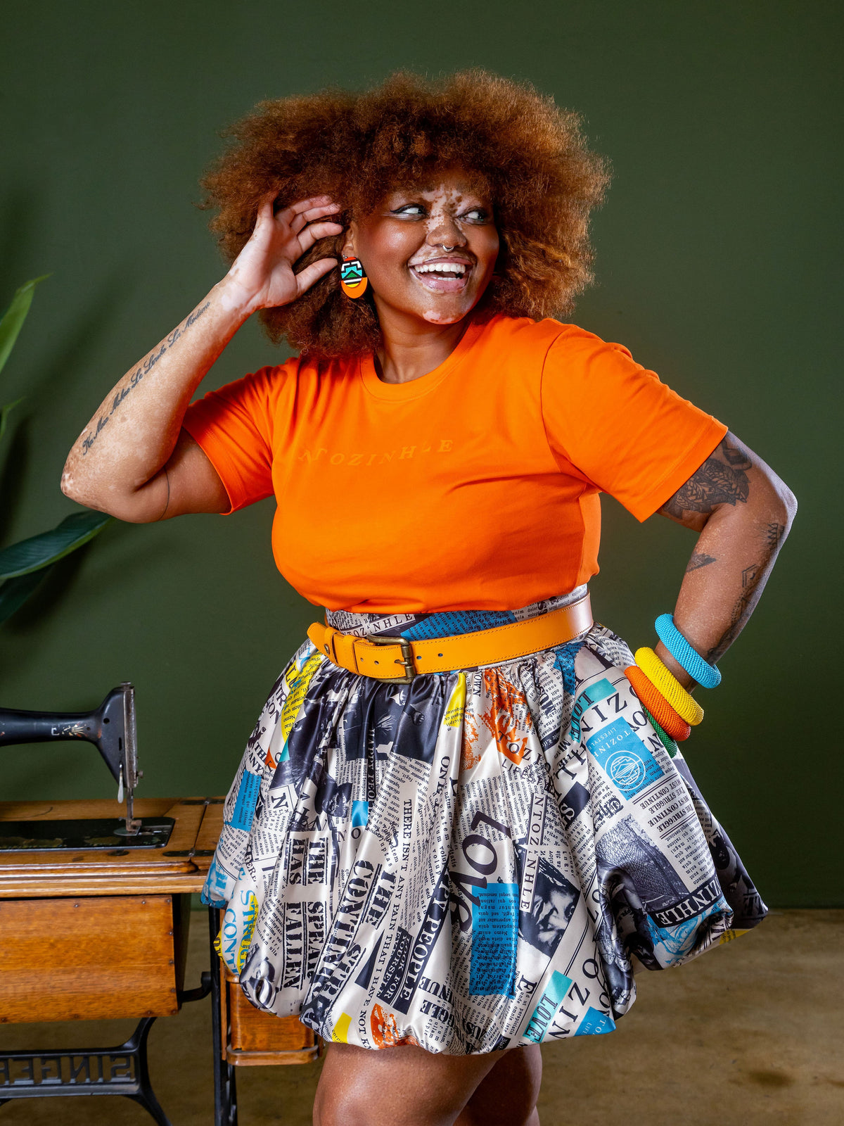 Zanyiwe Bubble Mini Skirt