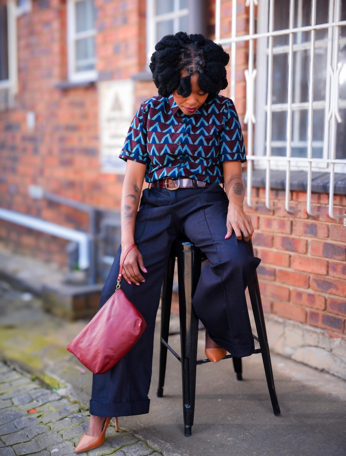 Nompumelelo Wide Leg Denim Pants
