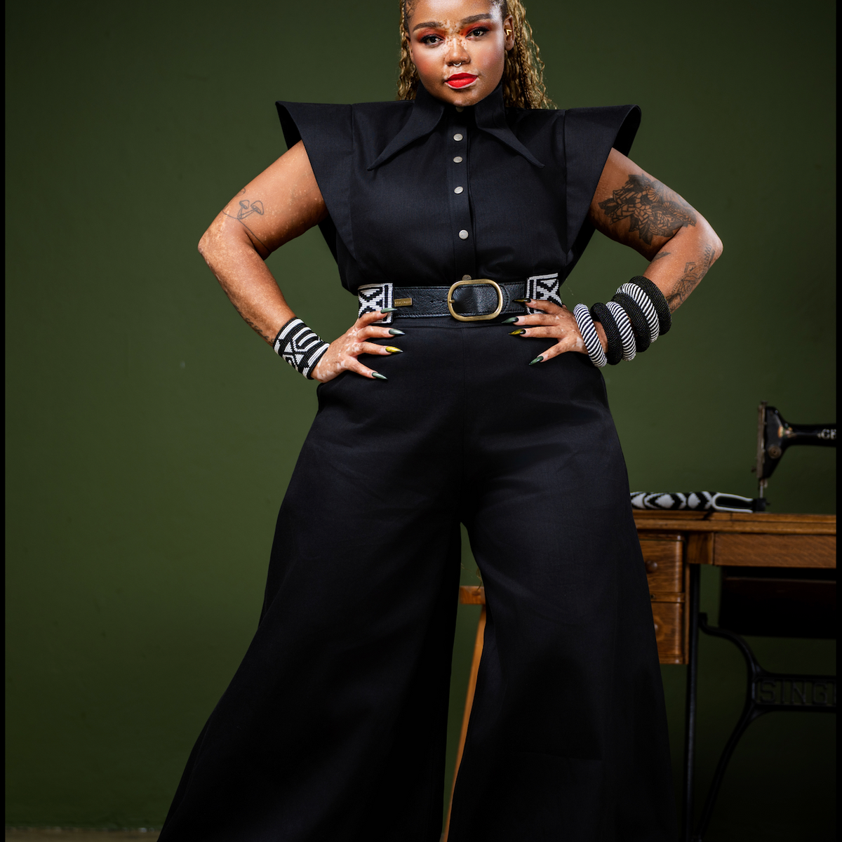 The Black Super Wide Leg Pants