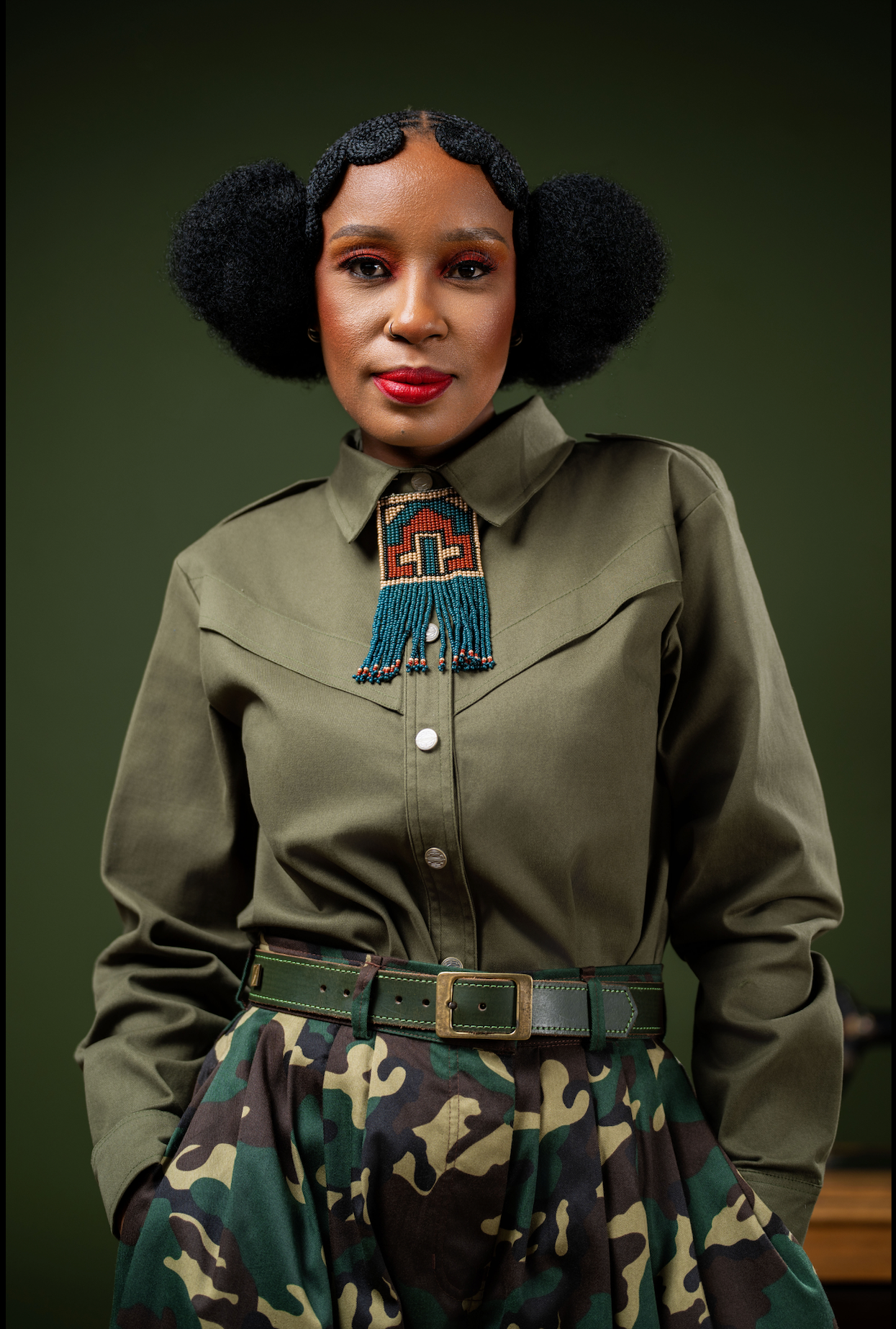 Military Beaded Pin