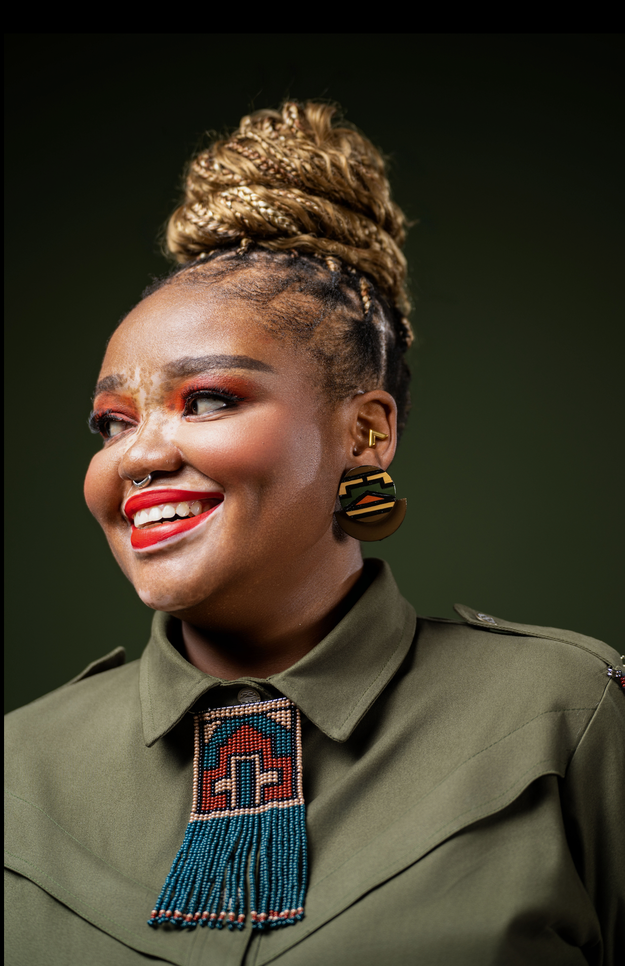 Military  Ndebele Painted Earrings
