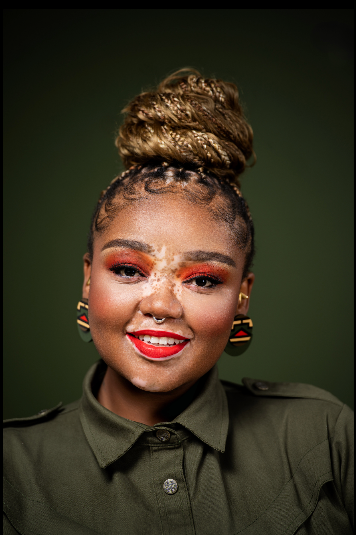 Military  Ndebele Painted Earrings