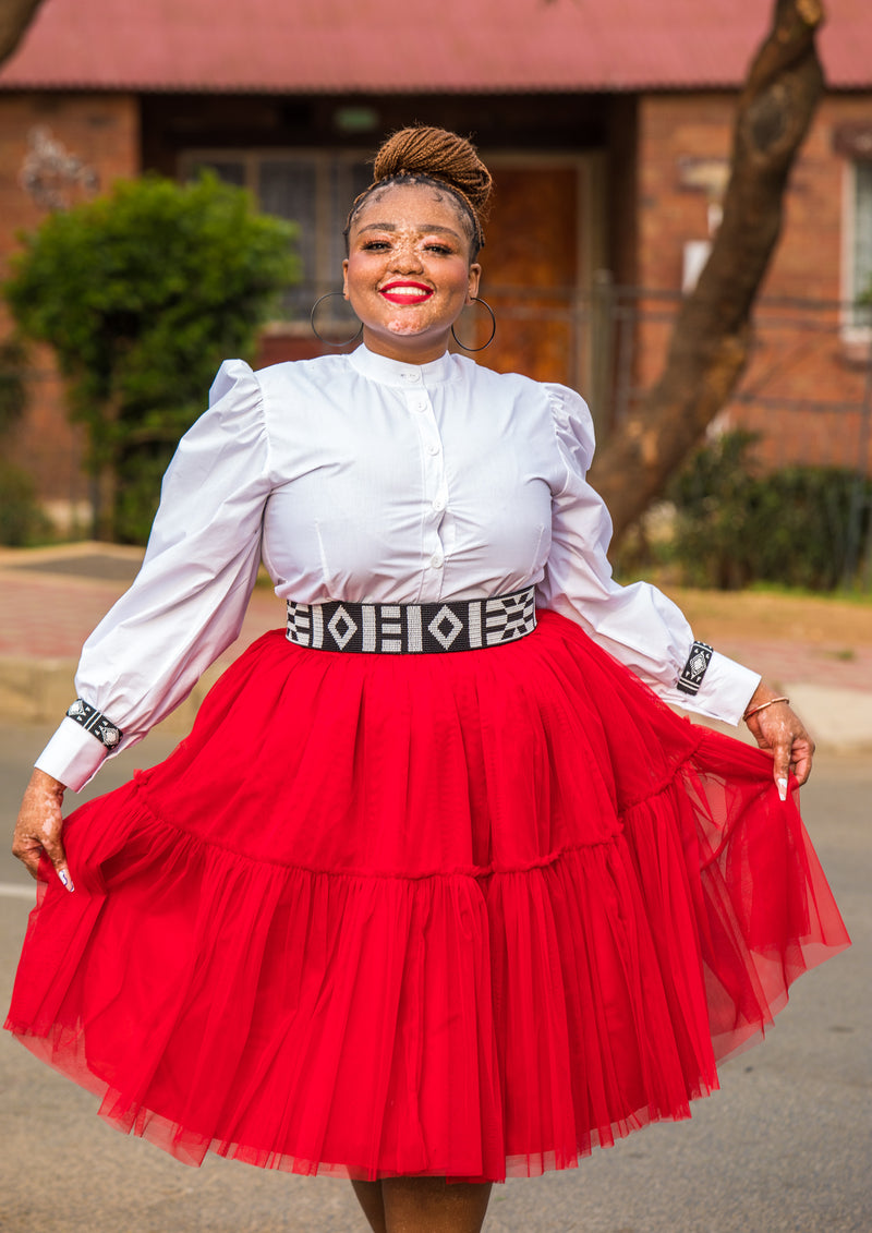 Red  Love Tutu Skirt
