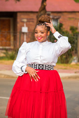 Red  Love Tutu Skirt